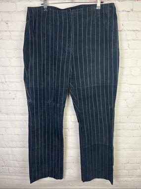 Wilsons Leather Maxima Blue Suede Pinstripe Pants
